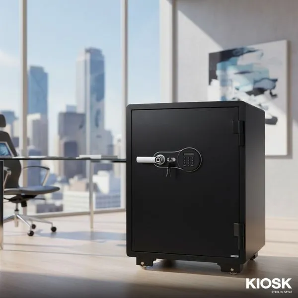 Fireproof safe with fingerprint and digital code system 150kg.