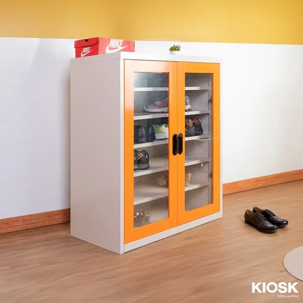 Shoe cabinet -Glass door in 40.7 cm depth