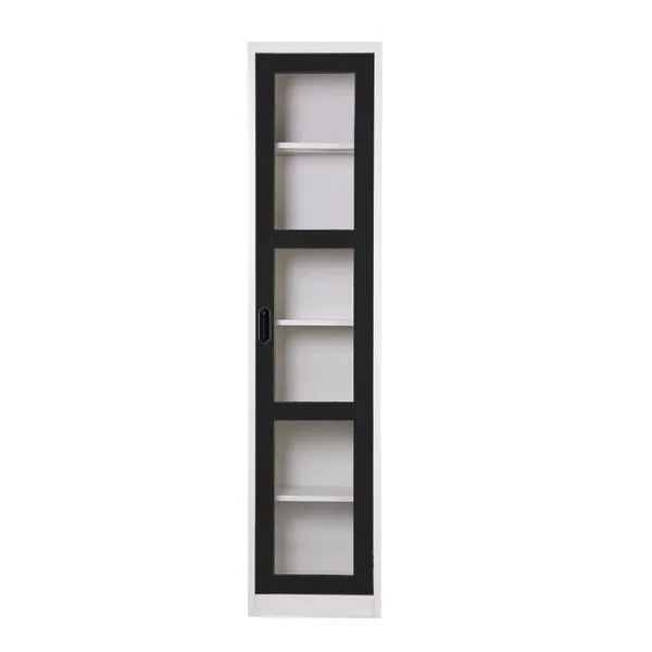 High cabinet -open glass door with 40.7 cm. depth