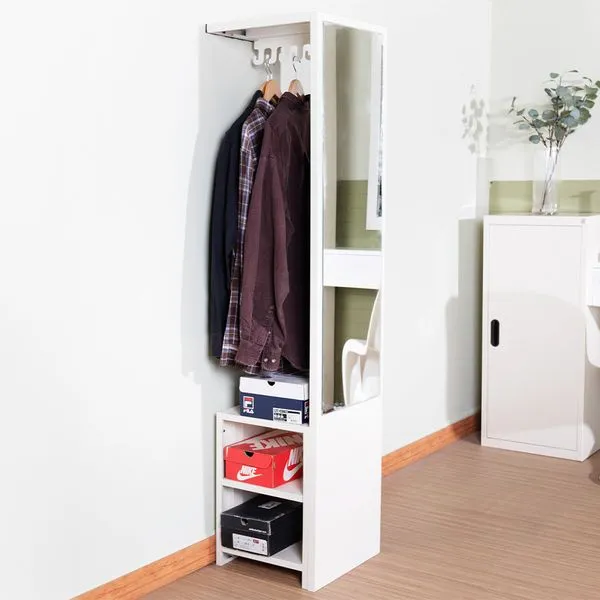 Wall Mounted Cloth Rack with dressing mirror