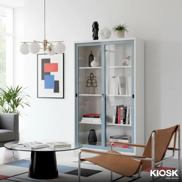 Sliding glass door cupboard -120 cm. width