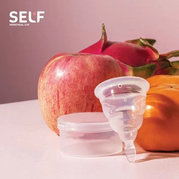 ถ้วยอนามัย Self cup รุ่น Liquid Silicone พร้อมกล่องพกพา