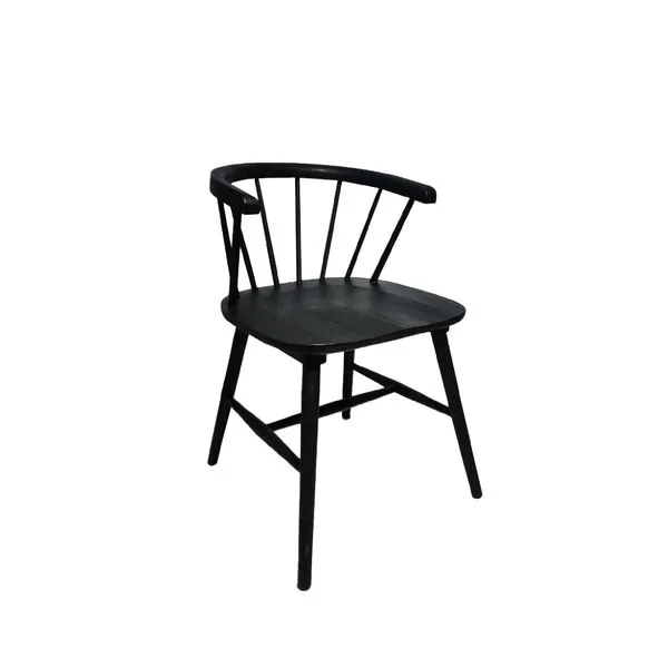 Wooden Chair - Black Straight Model