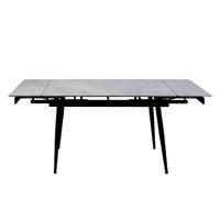 KIOSK DI-2525 Extendable Dining Table, Gloss Italy Gray Ceramic-2