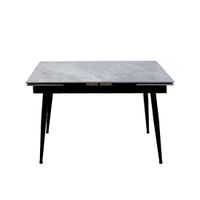 KIOSK DI-2525 Extendable Dining Table, Gloss Italy Gray Ceramic-3