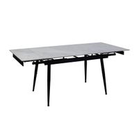 KIOSK DI-2525 Extendable Dining Table, Gloss Italy Gray Ceramic-4