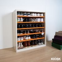 MAX Steel Shoe Cabinet - 6 Tiers, Adjustable Shelves-1