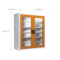 Shoe cabinet -Glass door in 40.7 cm depth-6