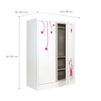  Children's wardrobe Open door with pattern-6