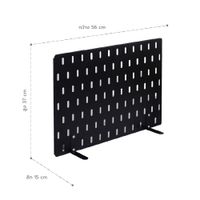 DIY Pegboard เหล็กเจาะรู พร้อมขาตั้ง L ถอดได้ แถมตะขอ 3 ชิ้น-8