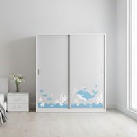 KIOSK SDS-160K Sliding Door Steel Wardrobe 160 cm w/ graphic-1