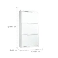 Shoe cabinet -3 swing doors-8