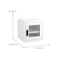 KIOSK Steel Glass Door Cabinet 1 Removable Shelf Lock Options-4