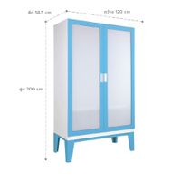 Lemari Pakaian Pintu Kaca Buram-7