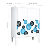 Solid sliding wardrobe with pattern-6