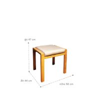 Wooden stool -Beige Sheep model, white oak color-1