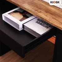 Meja Kerja Baja dengan lapisan atas dari Kayu Akasia 120 cm-2