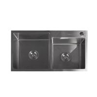 Kitchen Cabinet with 2 bowl 304stainless sink & Food Waste Disposer-7