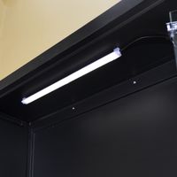 Figure model display cabinet with adjustable shelves & LED lights.-5