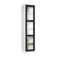 High cabinet -open glass door with 40.7 cm. depth-1