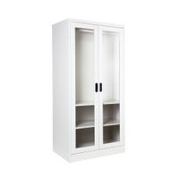 Open glass door wardrobe-5