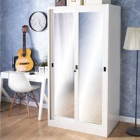 Mirror glass sliding wardrobe-1