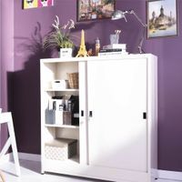 Slding door cabinet with base